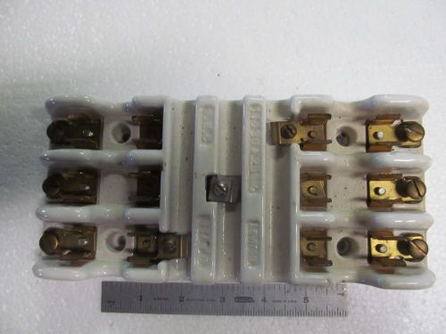 NOS American Made Fuse Block Terminal, 6-Fuses, Made By Leviton.