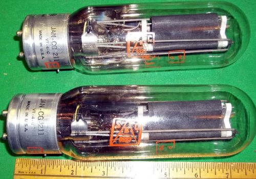 (2) used matched ge jan-cg-211 vt-4-c triode test great amplitrex at1000 photos! for sale