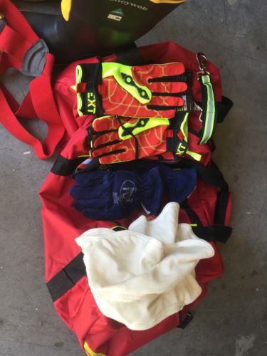 Bunker gear set-dsx-coat, pants, boots, gloves, hood, and bag for sale