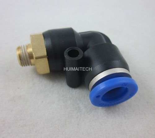 5pc pneumatic 10mm tube to 1/8&#034; bsp male thread elbow connector push in fitting for sale