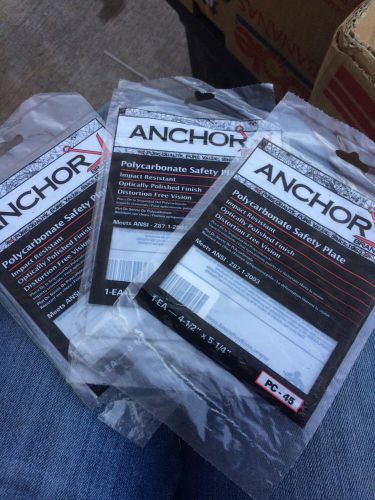 ANCHOR PC-45 CLEAR POLYCARBONATE COVER PLATE 4 1/2 X 5 1/4  LOT OF 3