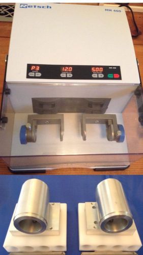 RETSCH MM400 MIXER MILL GRINDER QIAGEN TISSUELYSER II 2 + ADAPTERS +FREE SHIP!