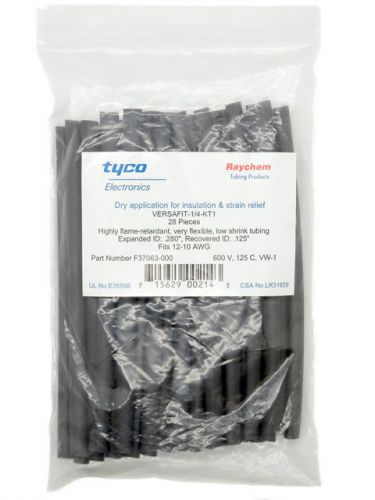 Tyco electronics 0.280&#034; 12-10 awg 600v low shrink tubing 28 pack f37063-000 for sale
