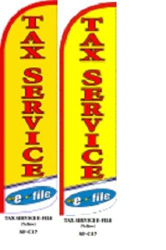 Tax Service  King Size Windless 38 x 138 in Polyester Swooper Flag pk of 2
