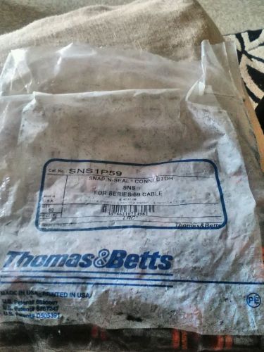 (50) new thomas and betts rg59 snap &#039;n seal f outdoor connectors ships free for sale