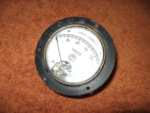 Vintage Simpson Electric Co. Direct Current 0-150 Volts Round Panel Meter