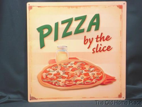 PIZZA BY THE SLICE Tin Sign Bar Restaurant Kitchen Diner Metal Signs