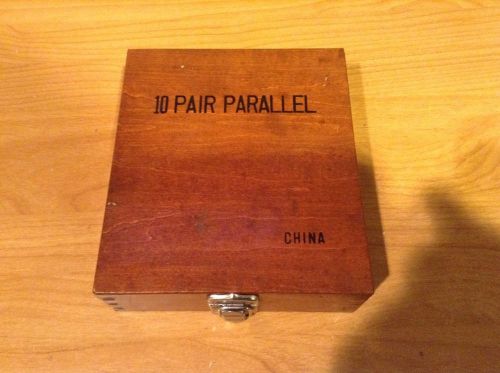 10 Pair Parallel Machinist Tool Set in Wood Case