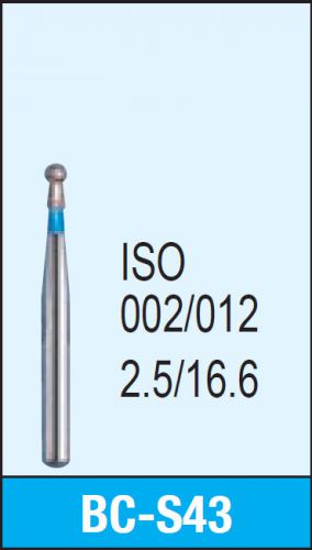 MANI DIA-BURS BC-S43 Ball Collar Type Short Shank Dental Diamond Burs 30 pcs