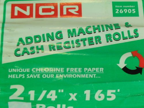 NCR Cash Register Adding Machine Calculator Paper Rolls (8) 2-1/4 x 165&#039;