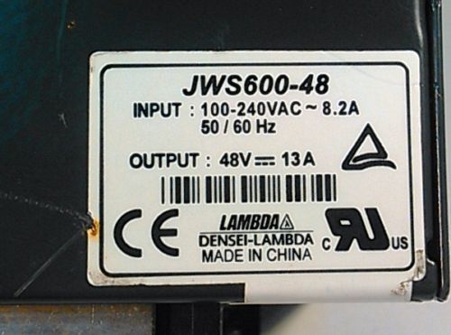 Lambda Densei-Lambda JWS600-48 Power Supply (used and TESTED!!!  Working!!!