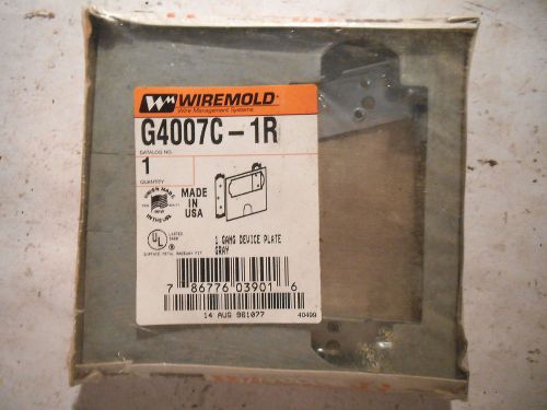 WIREMOLD WIRE MOLD G4007C-1R 1 GANG DEVICE PLATE GRAY - NEW