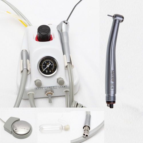 Portable Dental Turbine Unit fit Compressor S4+ 4 Hole Push Button Handpiece tur