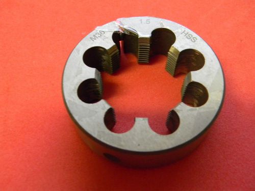 M36 x 1.50 Metric Fine 2-1/2&#034; HSS Adjustable Round Split Dies