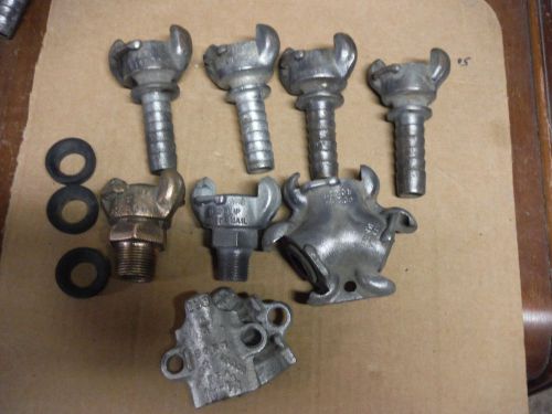 Lot of misc male / barbed universal coupling chicago coupling air fittings for sale
