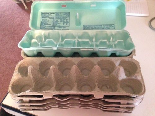 Lot of 20 Organic cage Free Styrofoam and Cardboard Eggs Cartons