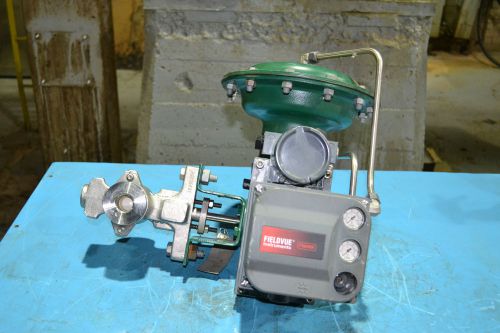 Fisher  1&#039;&#039; valve v200 with diaphragm actuator 1052 size 20 and fieldvue dvc6020 for sale