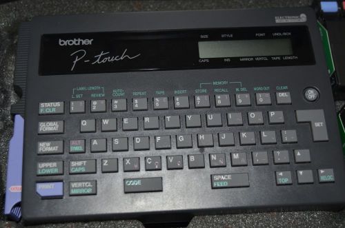 BROTHER P TOUCH PT-20 LABEL MAKER WITH (NOT WORKING) ALOT OF TAPE