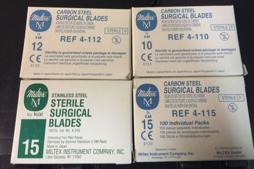 4 boxes Miltex Surgical Scalpel Blades #15, 12, 10