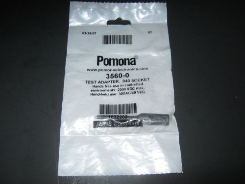 Pomona Test Adapter,.040 Socket 3560-0 Black ( NIP )