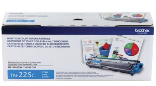 Brother Fax Toner Cartridge TN-225C Cyan New  High Yield OUT OF BOX