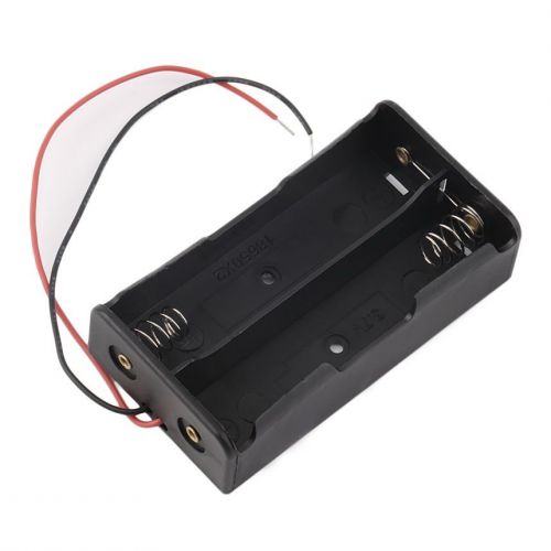 Plastic Battery Storage Case Box Holder For 2 x 18650 3.7V With Wire Leads SC