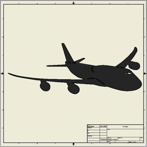 DXF File ( Boeing 747 Flying )
