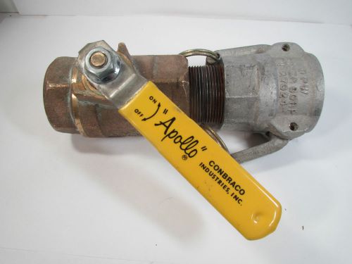 Apollo brass 1-1/2&#034; ball valve 600 wog &amp; kamlok 633-d stainless steel coupler for sale