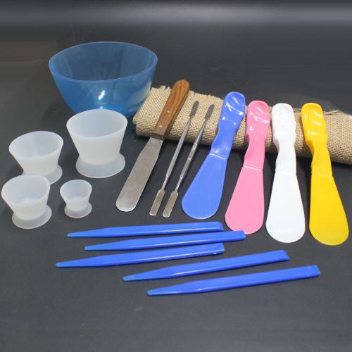 17Pcs Dental Lab Zinc oxide Cement spatulas Gypsum Model bowl Plaster spatulas