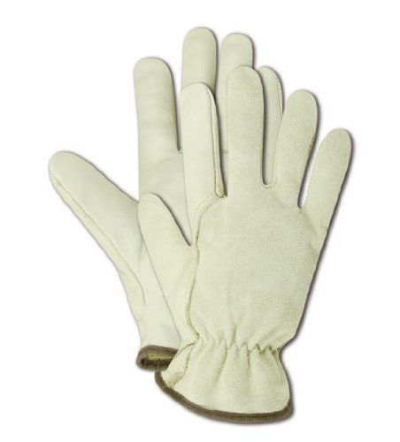 Magid B6547E RoadMaster Unlined Grain Leather Driver Glove with Wing Thumb  Work