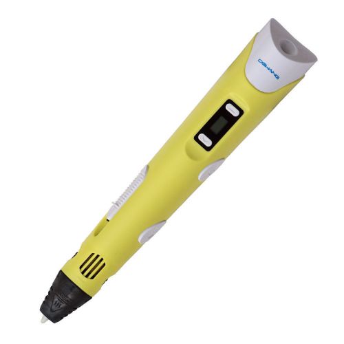 Hot sale led display 3d printing pen with free filament 2nd gen yellow for sale