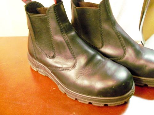 Redback Slip on boots Black Steel Toe