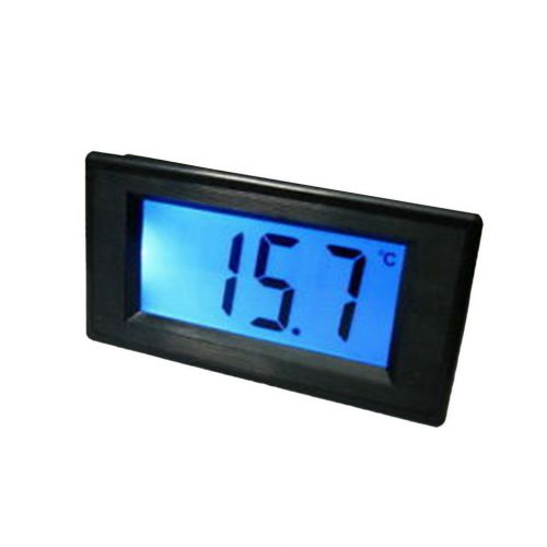 Thermometer digital lcd temperature meter gauge with probe power 9-12v f5 for sale