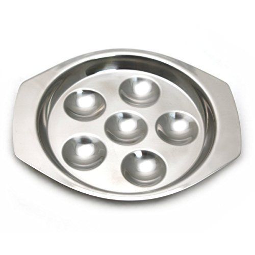 Escargot Tray  Stainless Steel  7 x 6 Inch