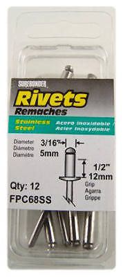 FPC CORPORATION 12-Pack Long Stainless-Steel Rivets