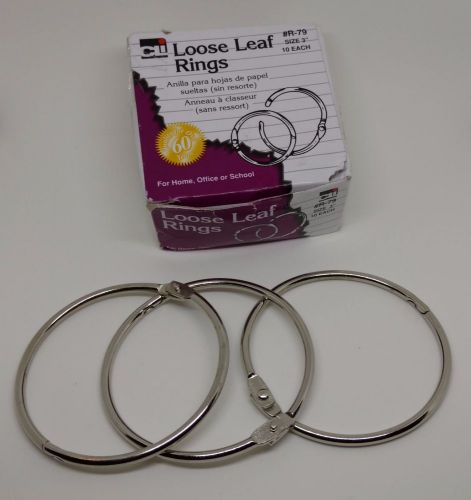 Charles Leonard R79 Multipurpose Loose Leaf Ring 3in, Nickelplated Steel, 10/box
