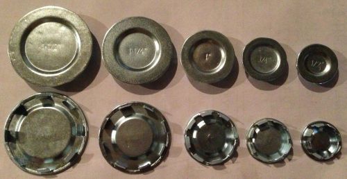 (100 pc) new steel knockout ko seal 1/2&#034; box hole covers for sale