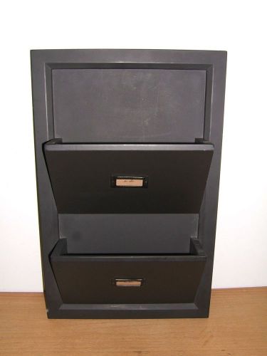 HomeGoods Two Tier Wall-Mount File Sorter Letter Size To Do &amp; To File Black