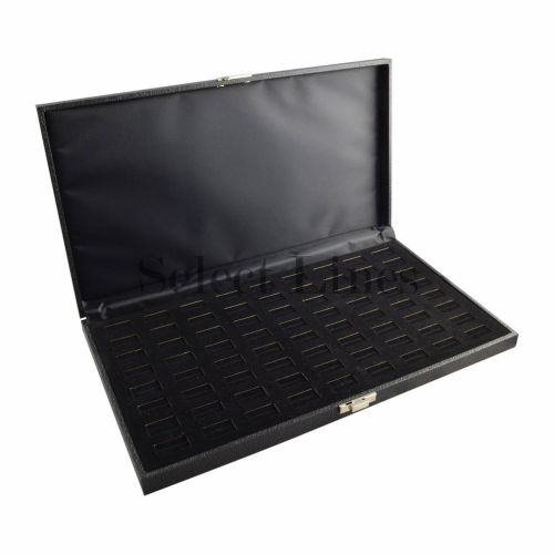 72 Ring Black Wide Slot Tray Case Jewelry Display !