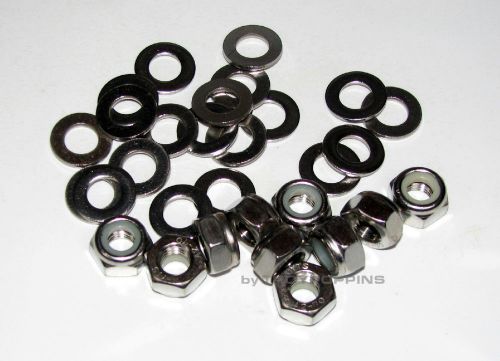 Ss m10-10-hex lock nuts nyloc metric 1.5 &amp; 20-flat washers stainless steel 10mm for sale