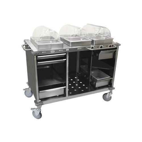 Cadco CBC-HHH-L3 Mobile Hot Buffet Cart with &#034;Mission Smoke&#034;