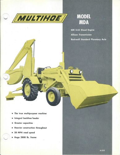 Equipment Brochure - Multihoe - MDA - Loader Backhoe - c1964 (E2994)