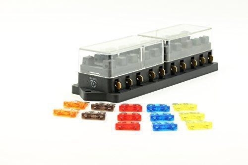 *Fast Shipping* Lumision 10 Way Automotive Fuse Block Terminal Box with 13 Fuses