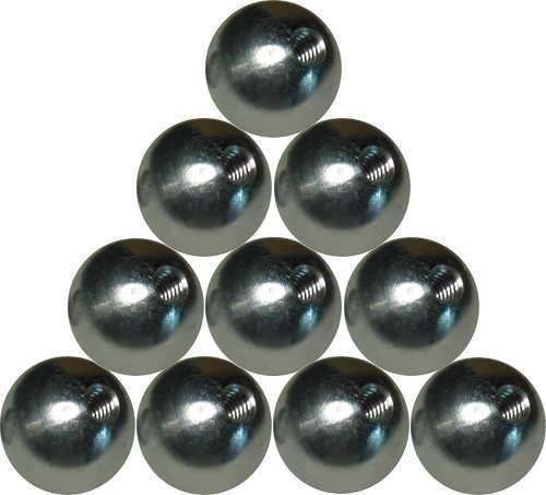 Ten 1-1/2&#034;  dia. Threaded 1/4-20 aluminum balls  knobs