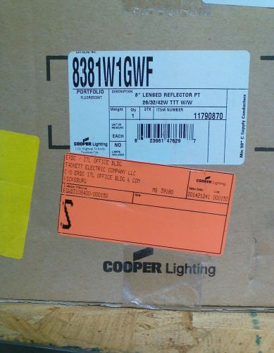 Cooper Lighting 8381W1GWF 8&#034; LENSED REFLECTOR PT