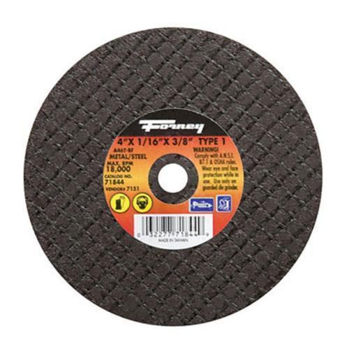 Forney industries 71844 metal cutting wheel 4&#034; x 1/16&#034; x 3/8&#034; for sale