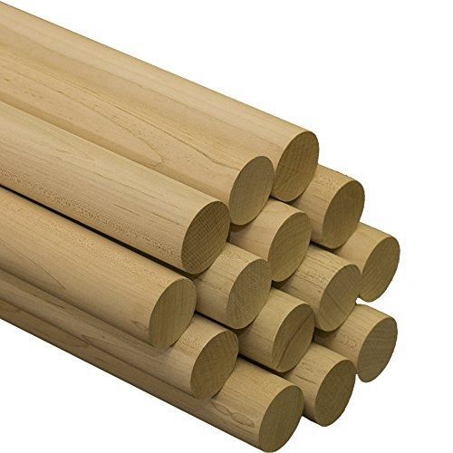 Craftparts Direct 1-1/2 Inch x 36 Inch Dowel Rods - Bag of 1
