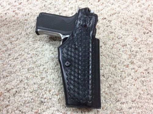 Safariland Black Leather Basketweave Rt. Hand Duty Holster S&amp;W 1006