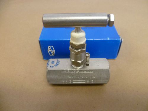 1/2&#034; FNPT SS HARD SEATED HAND VALVE 6000 PSI , ANDERSON GREENWOOD # H7VIS-40