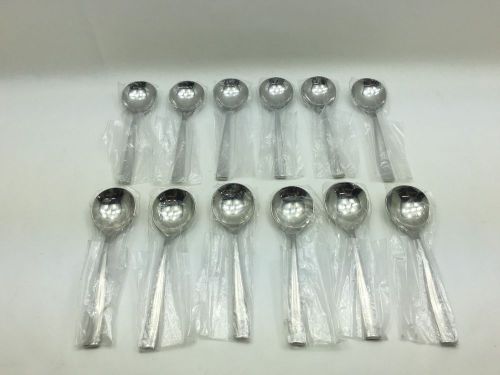 Bon Chef S3001 Stainless Steel 18/8 Manhattan Bouillon Spoon, 6-3/8&#034; 12 Pack